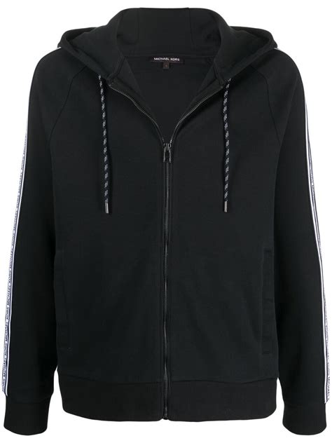 michael kors black zip-up hoodie|farfetch Michael Kors hoodie.